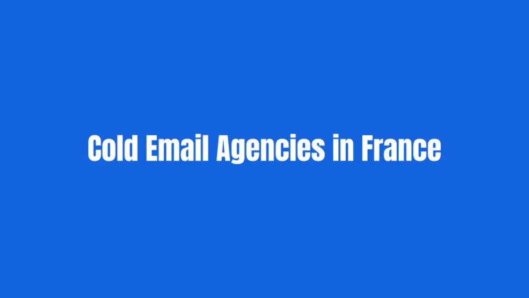 Best cold email agencies in France