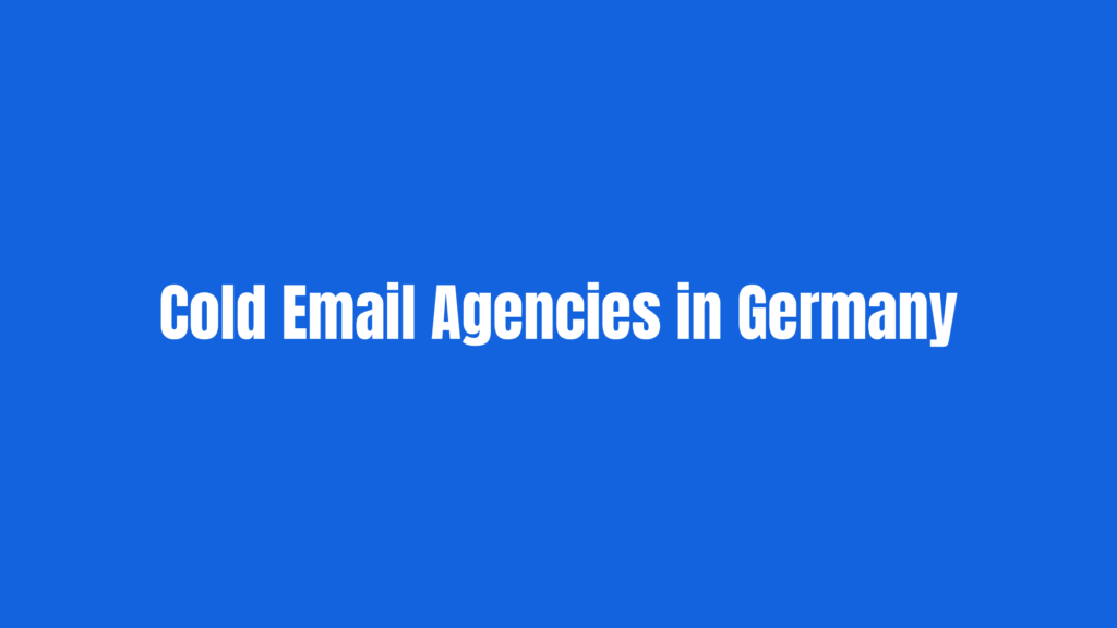 Best cold email agencies in Germany