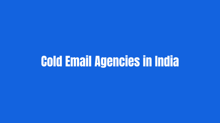 Best cold email agencies in India