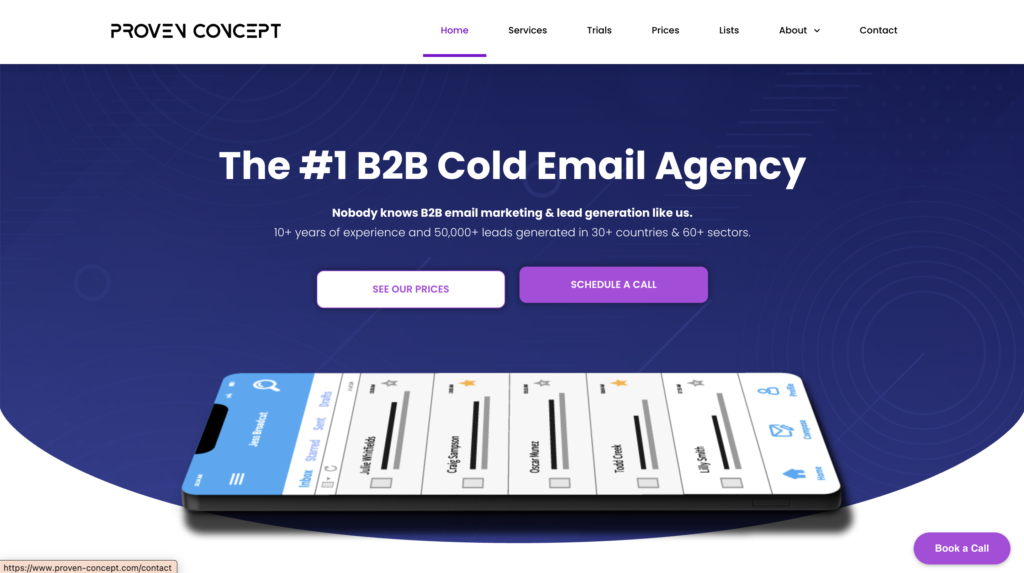 Best cold outbound agency proven concept