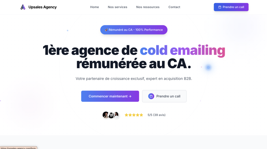 Upsales agency cold email outbound france